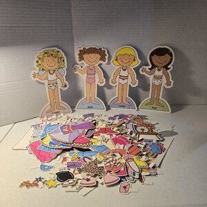 Cardboard Dress-Up Doll Set – 8 Stand-Up Girls + 100+ Paper Outfits Accessories